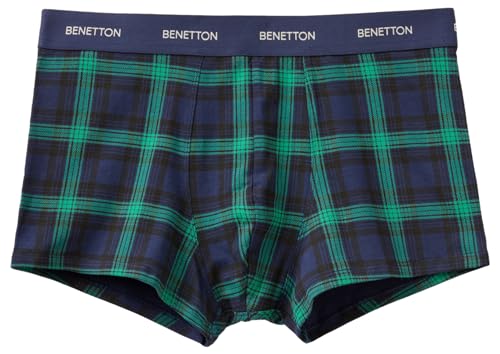 United Colors of Benetton Herren 3sp92x00p Boxershorts, Tartanblau 80l, XL von United Colors of Benetton