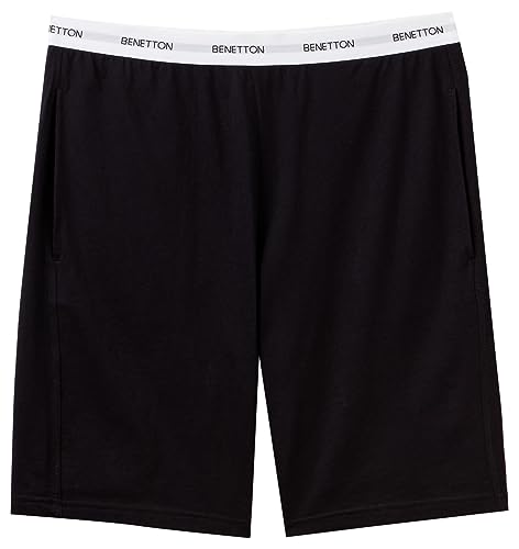 United Colors of Benetton Herren Bermuda 30964900b Schlafanzughose, Schwarz 100, S von United Colors of Benetton