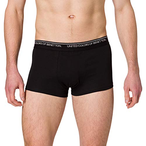 United Colors of Benetton Herren Boxershorts 3op82x077 Retroshorts, Schwarz 100, XXL von United Colors of Benetton