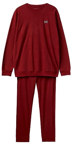 United Colors of Benetton Herren Pig (Trikot + Hose) 3vd04p01n Pyjamaset, Bordeaux 1g2, L von United Colors of Benetton