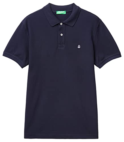 United Colors of Benetton Herren Poloshirt M/M 3089J3179 Polohemd, Dunkelblau 016, Large von United Colors of Benetton