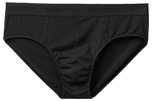 United Colors of Benetton Herren Slip 3xkp2s009 Unterwäsche, Nero 100, M von United Colors of Benetton