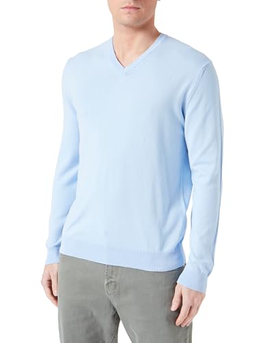 United Colors of Benetton Herren T-Shirt V-Ausschnitt M/L 1098u4486 Pullover, Hellblau 2k3, Medium von United Colors of Benetton