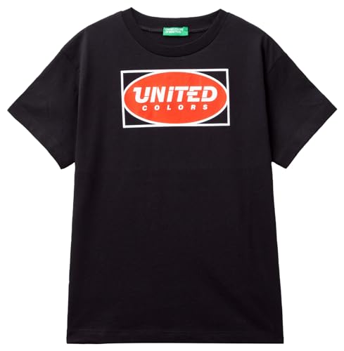 United Colors of Benetton Jungen 3i1xc10il T-Shirt, Schwarz, 140 cm von United Colors of Benetton