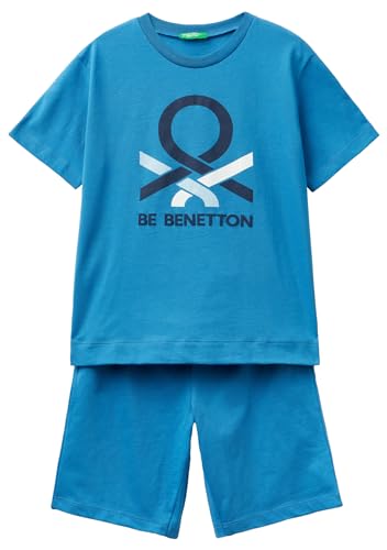 United Colors of Benetton Jungen Pig(T-Shirt+Short) 30960p06s Baby-und Kleinkind-Schlafanzüge, blau, XXXL von United Colors of Benetton