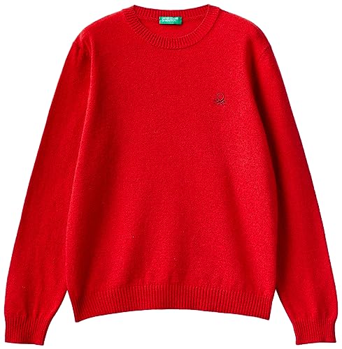 United Colors of Benetton Kinder und Jugendliche Maschenweite G/C M/L 1032c103x Pullover, Rosso 881, 130 cm von United Colors of Benetton