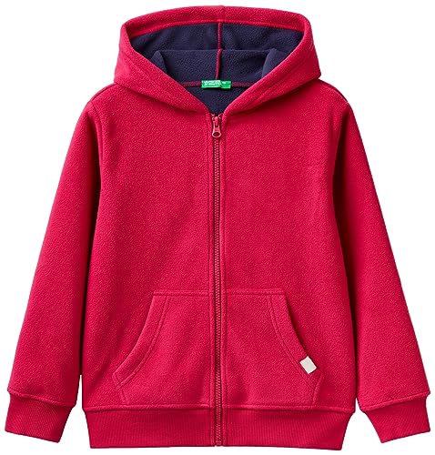 United Colors of Benetton Kinder und Jugendliche Unisex C/CAPP. M/L 3h6rc502l Kapuzenpullover, Rosso Magenta 8e8, 170, 170 cm von United Colors of Benetton