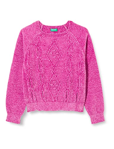 United Colors of Benetton Mädchen G/C M/L 1027C101P LANGÄRMLIGER Pullover MIT Rundhalsausschnitt, Violett K09, 130 von United Colors of Benetton