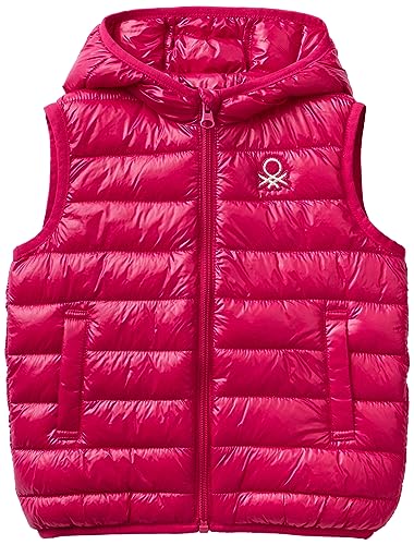 United Colors of Benetton Mädchen Gilet 21INGJ005 Anzugjacke, Rosso Magenta 2E8, 98 von United Colors of Benetton