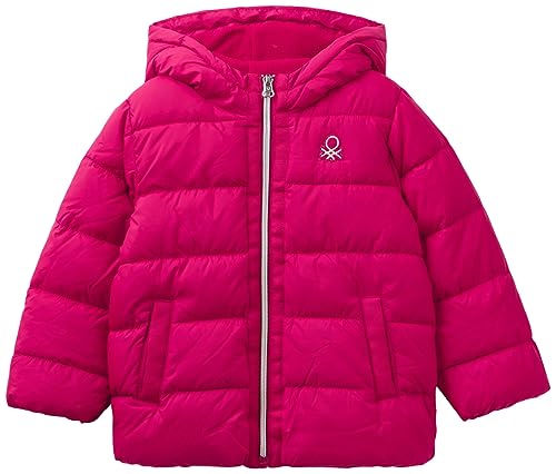 United Colors of Benetton Mädchen Giubbotto 2WU0GN01J Anzugjacke, Rosso Magenta 2E8, 98 von United Colors of Benetton