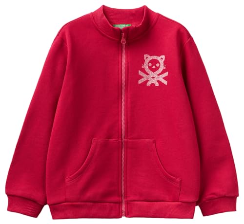 United Colors of Benetton Mädchen Jacke M/L 3J70G5020 Trainingsshirt, Rosso Magenta 2e8, YS von United Colors of Benetton