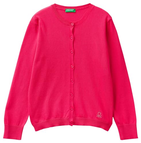 United Colors of Benetton Mädchen Koreanisches Trikot M/L 1194C5450 Strickjacke, Rot Magenta 34l, L von United Colors of Benetton