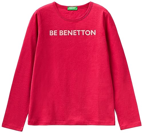 United Colors of Benetton Mädchen M/L 3096c10d3 T-Shirt, Rosso Magenta 2e8, 170 cm von United Colors of Benetton