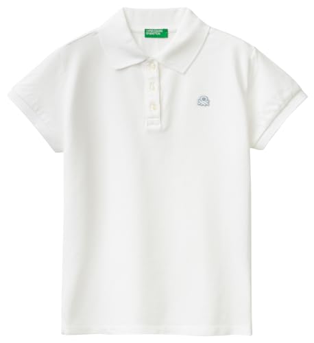 United Colors of Benetton Mädchen Maglia M 3WG9C300O Polo Shirt, Bianco Ottico 101, 3XL von United Colors of Benetton