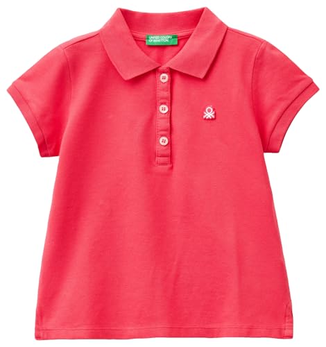 United Colors of Benetton Mädchen Poloshirt M/M 3wg9g300a Polohemd, Rot Magenta 34l, 82 von United Colors of Benetton