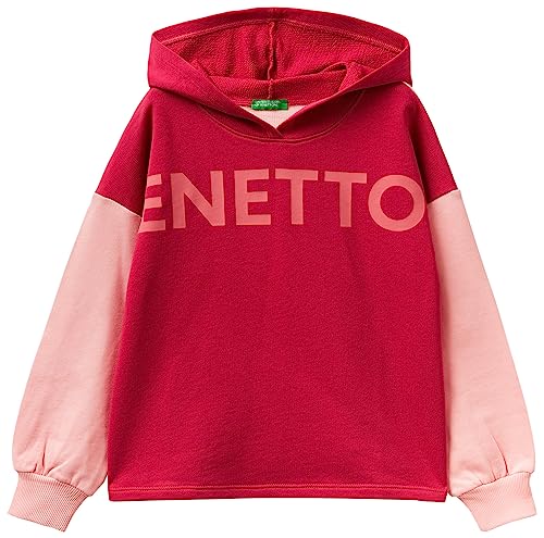 United Colors of Benetton Mädchen und Mädchen C/CAPP. M/L 3J68C202L Kapuzenpullover, Rosso Magenta 2e8, 130 cm von United Colors of Benetton