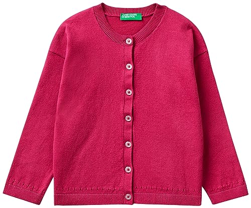 United Colors of Benetton Mädchen und Mädchen Koreanisches Trikot M/L 1194G5007 Strickjacke, Rosso Magenta 2e8, 18 Monate von United Colors of Benetton