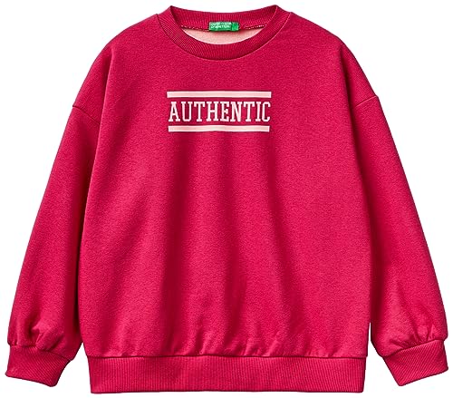 United Colors of Benetton Mädchen und Mädchen Trikot G/C M/L 32n4c10du Sweatshirt, Rosso Magenta 2e8, 160 cm von United Colors of Benetton