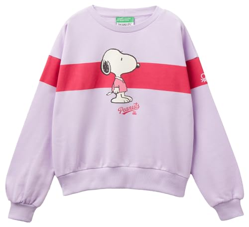 United Colors of Benetton Mädchen und Mädchen Trikot G/C M/L 3J68C10JC Sweatshirt, violett, 130 cm von United Colors of Benetton