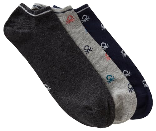 United Colors of Benetton Unisex 3 Paar 6ao32701n Socken, Mehrfarbig 909, L von United Colors of Benetton