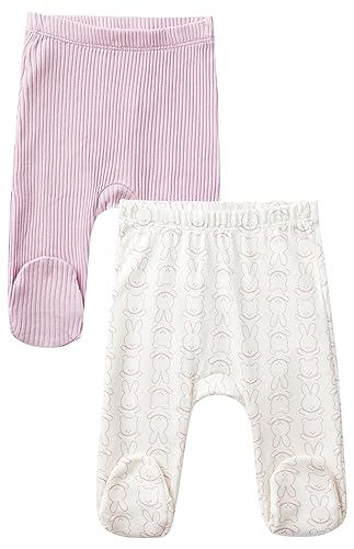 United Colors of Benetton Unisex Baby Set 2 3fmg0f005 Hose, Lilla E Bianco Panna 24d, 56 von United Colors of Benetton