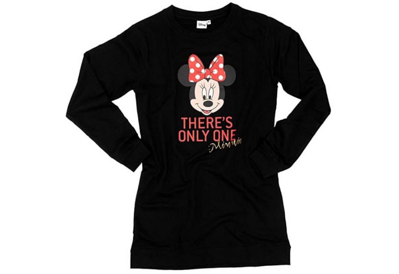 United Labels® Nachthemd Disney Minnie Mouse Nachthemd für Damen – There’s only one Schlafshirt Pyjama Oberteil Langarm Schwarz von United Labels®