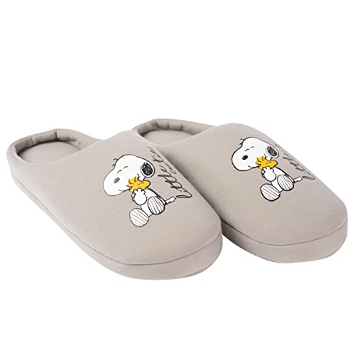 The Peanuts Hausschuhe für Damen und Herren Snoopy - Little cutie Unisex Puschen Slipper Pantoffeln Grau (eu_footwear_size_system, adult, numeric_range, medium, numeric_36, numeric_37) von United Labels