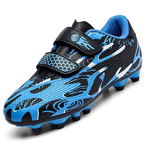 Unitysow Fußballschuhe Jungen Professionelle Fussballschuhe Kinder Athletics Trainingsschuhe Sportschuhe Mädchen Outdoor Spikes Football Schuhe,Blau,Gr.29 von Unitysow