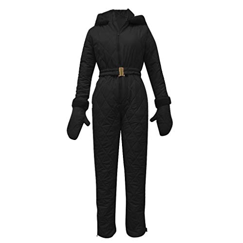 Schneeanzug Damen Einteiler Warm - Skianzug Damen Einteiliger Schnee Skifahren Sätze Winter Outdoor Wasserdicht Schnee-Jumpsuit Snowboardjacke Damen Lang Schneeanzüge Ski-Overall für Schneesport von UnoSheng