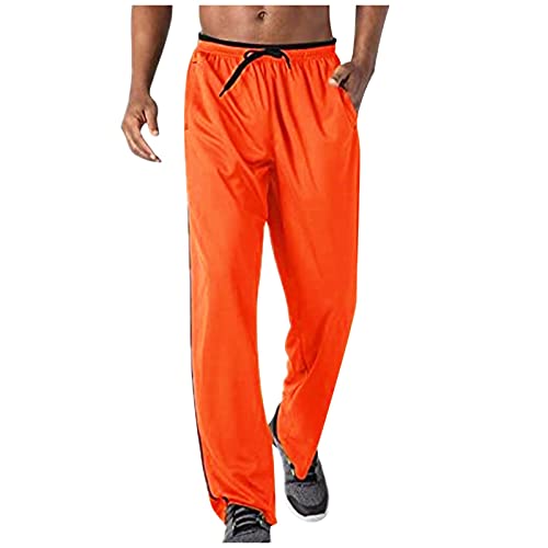 Sporthose Herren Lang Weites Bein - Trainingshose Herren Lang Schnelltrocknend Jogginghose Mit Taschen Freizeithose Stretch Sweatpants Elastische Taille Mit Kordelzug Laufhose Outdoorhose Sporthosen von UnoSheng