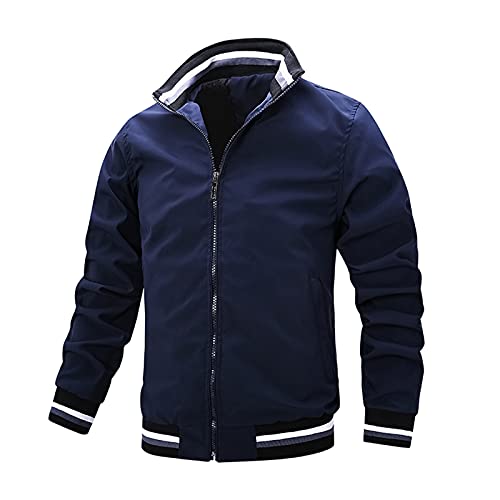 Übergangsjackee Herren Baseball Blouson - Bomberjacke Herren Sommer Dünn Sweatjacke Stehkragen Freizeitjacke Leichte Bomber Jacke Full Zip Übergangsmantel College Jacke Outdoorjacke Trainingsjacke von UnoSheng