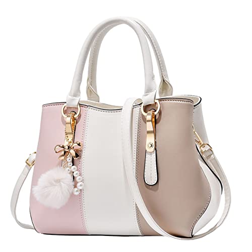 UnoSheng Beutel Taschen Damen Elegante Damen Handtaschen Mode Umhängetaschen Luxus Geldbörsen und Handtaschen für Frauen Hand Taschen Für Sommer (White, One Size) von UnoSheng