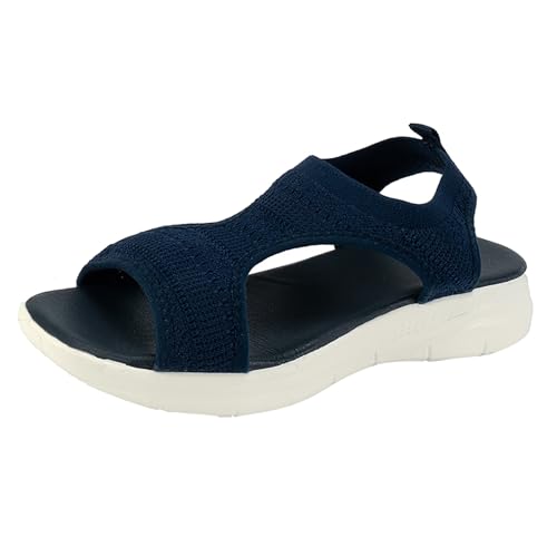 UnoSheng Pflege Schuhe Damen 35 Damen Sommer Open Toe Römische Schuhe Sport- und Freizeitschuhe Sandalen N Schuhe Damen (Blue, 36) von UnoSheng