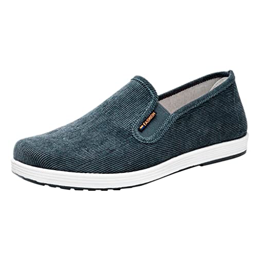 UnoSheng Schuhe Herren 48 Turnschuhe Leichte Herren Atmungsaktiv Mode Lässig Trend Sommerschuhe rutschfeste Herrenhausschuhe Schuhe Herren Schwarz Ledersohle (Grey, 39) von UnoSheng