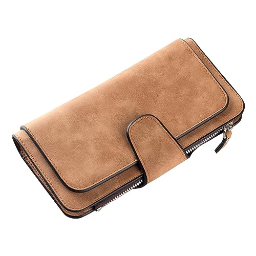 en Head Brieftasche Herren Frauen Bifold Wallet Clutch Kartenhalter Geldbörse Organizer Damen Geldbörse Geldbörse Multi Color Card Position Handytasche Geldbörsen Für Jugendliche (Brown, One Size) von UnoSheng