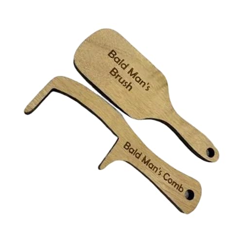 Lustiger kahle Männer Holz Haarausfall zahnlos haarlos Kamm und Bürste Humorvolles Haarstyling-Werkzeug, einzigartiger Schmuck Lustiger kahle Männer Holz Haarausfall zahnlos haarlos Kamm und Bürste Humorvolles Haarstyling-Werkzeug, einzigartiger Schmuck von Uqezagpa