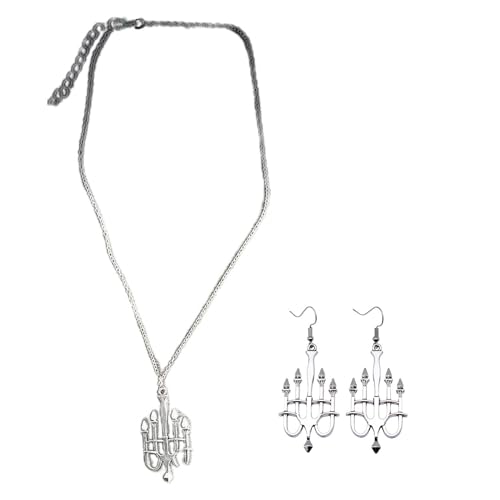 Uqezagpa Chanukkah-Menora-Ohrringe, Legierung, Kerzenhalter, Halskette, Hexagramme, Glaubensschmuck für Frauen, 3.51x2.34in, Metall, Beryll Uqezagpa Chanukkah-Menora-Ohrringe, Legierung, Kerzenhalter, Halskette, Hexagramme, Glaubensschmuck für Frauen, 3.51x2.34in, Metall, Beryll von Uqezagpa