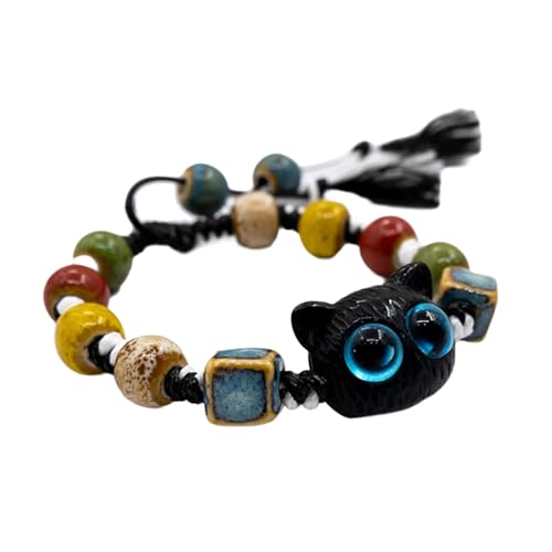 Uqezagpa Elegantes Keramik-Perlenarmband, handgefertigt, Bastelbedarf, stilvolles Armband, handgewebt, verstellbar, Unisex-Schmuck, Size Diameter 6cm/2.36inch, Keramik-Baumwollseil, Beryll Uqezagpa Elegantes Keramik-Perlenarmband, handgefertigt, Bastelbedarf, stilvolles Armband, handgewebt, verstellbar, Unisex-Schmuck, Size Diameter 6cm/2.36inch, Keramik-Baumwollseil, Beryll von Uqezagpa