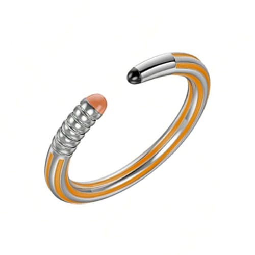 Uqezagpa Handgefertigte, kreative Bleistiftringe, verstellbare Öffnung, Fingerband, stilvoller Schmuck für künstlerischen Ausdruck und den Alltag, 1.17x1.17in, Kupfer Uqezagpa Handgefertigte, kreative Bleistiftringe, verstellbare Öffnung, Fingerband, stilvoller Schmuck für künstlerischen Ausdruck und den Alltag, 1.17x1.17in, Kupfer von Uqezagpa
