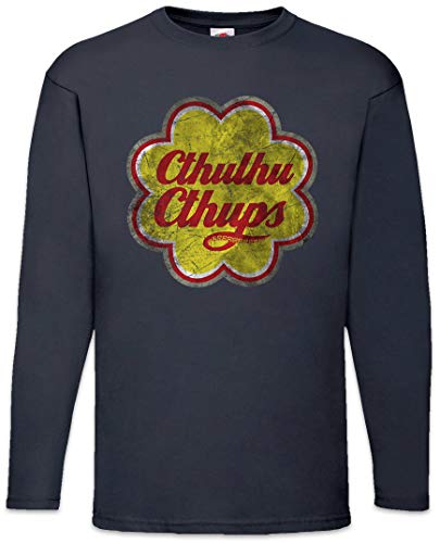 Urban Backwoods Cthulhu Cthups Herren Langarm T-Shirt Blau Größe L von Urban Backwoods