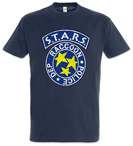 Urban Backwoods Vintage S.T.A.R.S. Logo Herren T-Shirt Blau Größe 5XL von Urban Backwoods