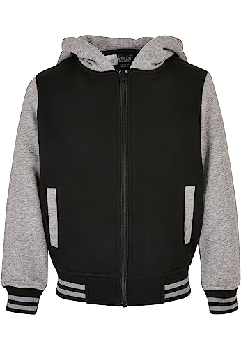 Urban Classics Boy's UCK287-Boys 2-Tone Zip Hoody Cardigan Sweater, Black/Grey, 134/140 von Urban Classics