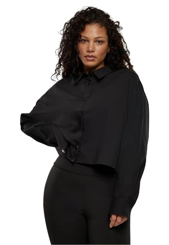 Urban Classics Damen TB6065-Ladies Cropped Oversized Blouse Bluse, Black, 3XL von Urban Classics