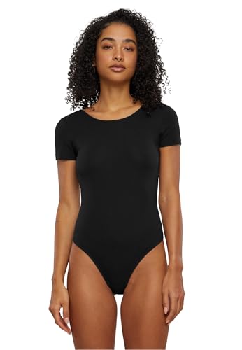 Urban Classics Damen Body Ladies Organic Stretch Jersey Body, Kurzarm Body für Frauen, Bio-Baumwolle, black, XXL von Urban Classics