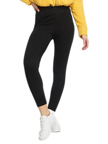 Urban Classics Damen Kvinders højtaljede jersey Leggings, Schwarz (Black 00007), XL EU von Urban Classics