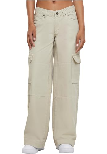 Urban Classics Damen TB6113-Ladies Low Waist Cargo Denim Hose, Offwhite raw, 32 von Urban Classics