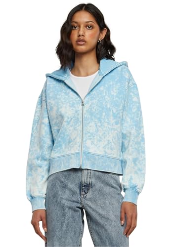 Urban Classics Damen Jacke Ladies Short Oversized Towel Washed Zip Hoody balticblue L von Urban Classics