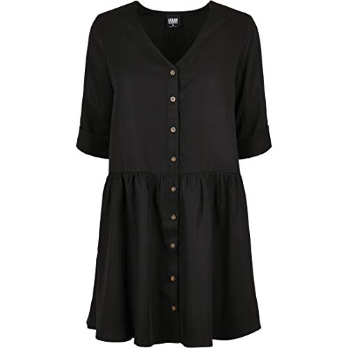 Urban Classics Damen TB3751-Ladies Babydoll Shirt Dress Kleid, Black, S von Urban Classics