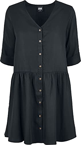 Urban Classics Damen TB3751-Ladies Babydoll Shirt Dress Kleid, Black, S von Urban Classics