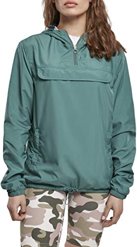 Urban Classics Damen Ladies Basic Pull Over Jacket Windjacke, paleleaf, 3XL von Urban Classics